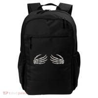 Skeleton Hands Breast Halloween Backpack thumb 0