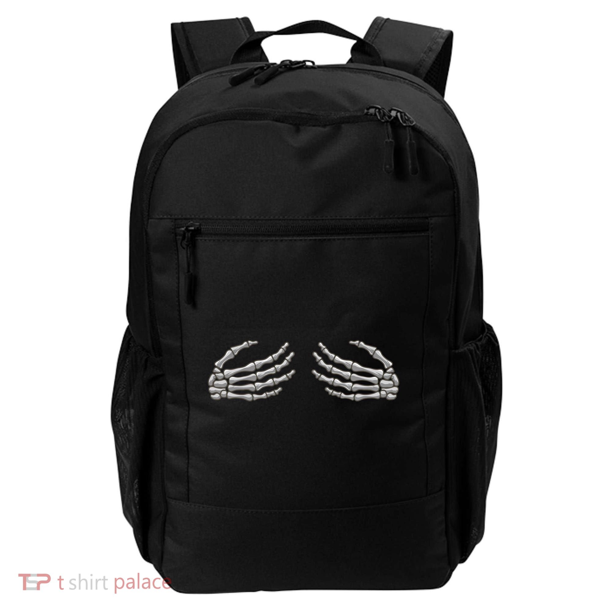 Skeleton Hands Breast Halloween Backpack