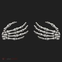 Skeleton Hands Breast Halloween Beanie thumb 2