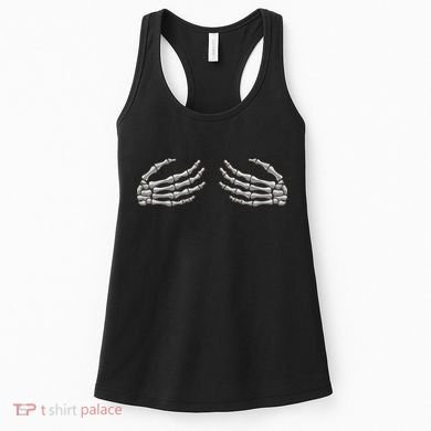 Skeleton Hands Breast Halloween Women's Tank Top
