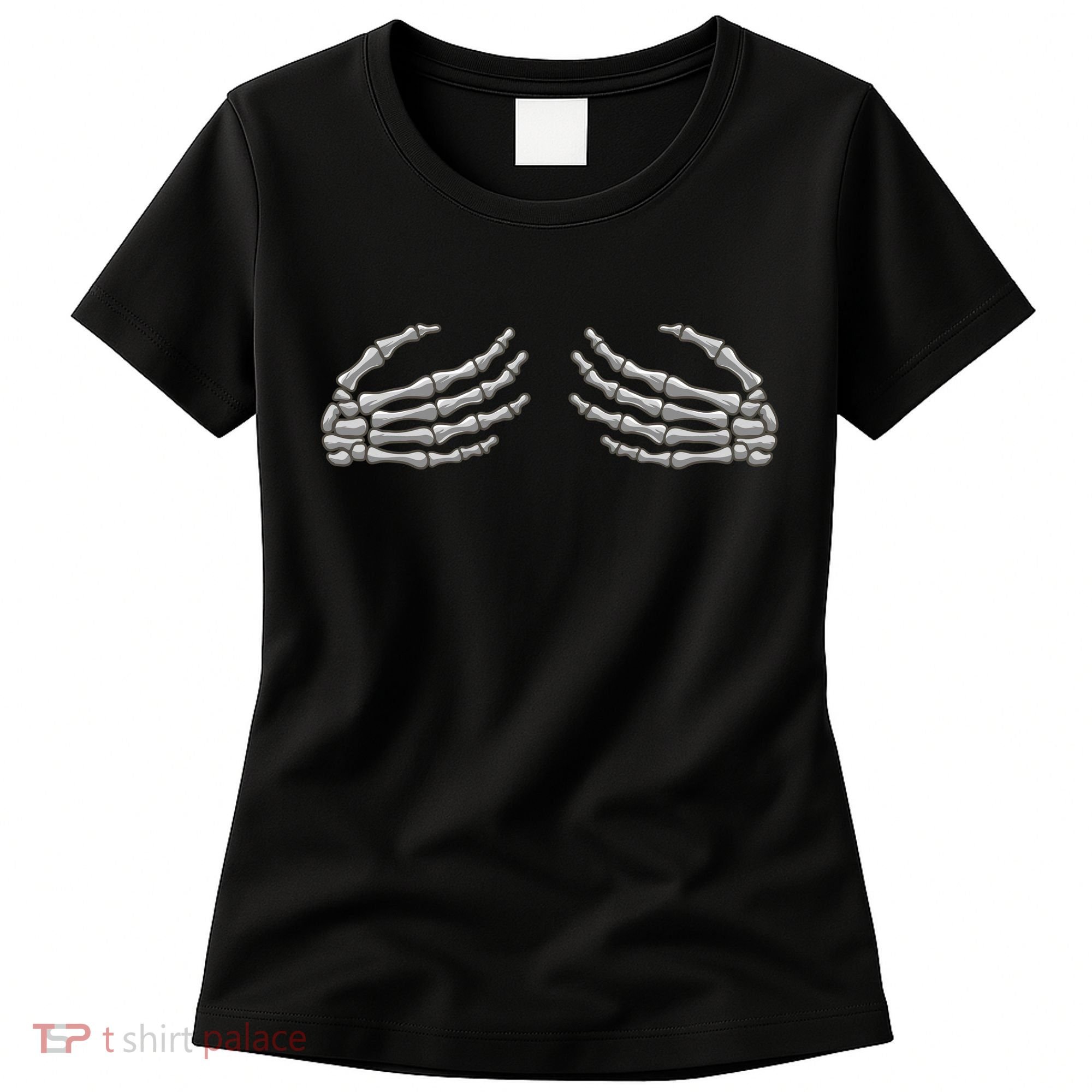 Skeleton Hands Breast Halloween Women's T-Shirt