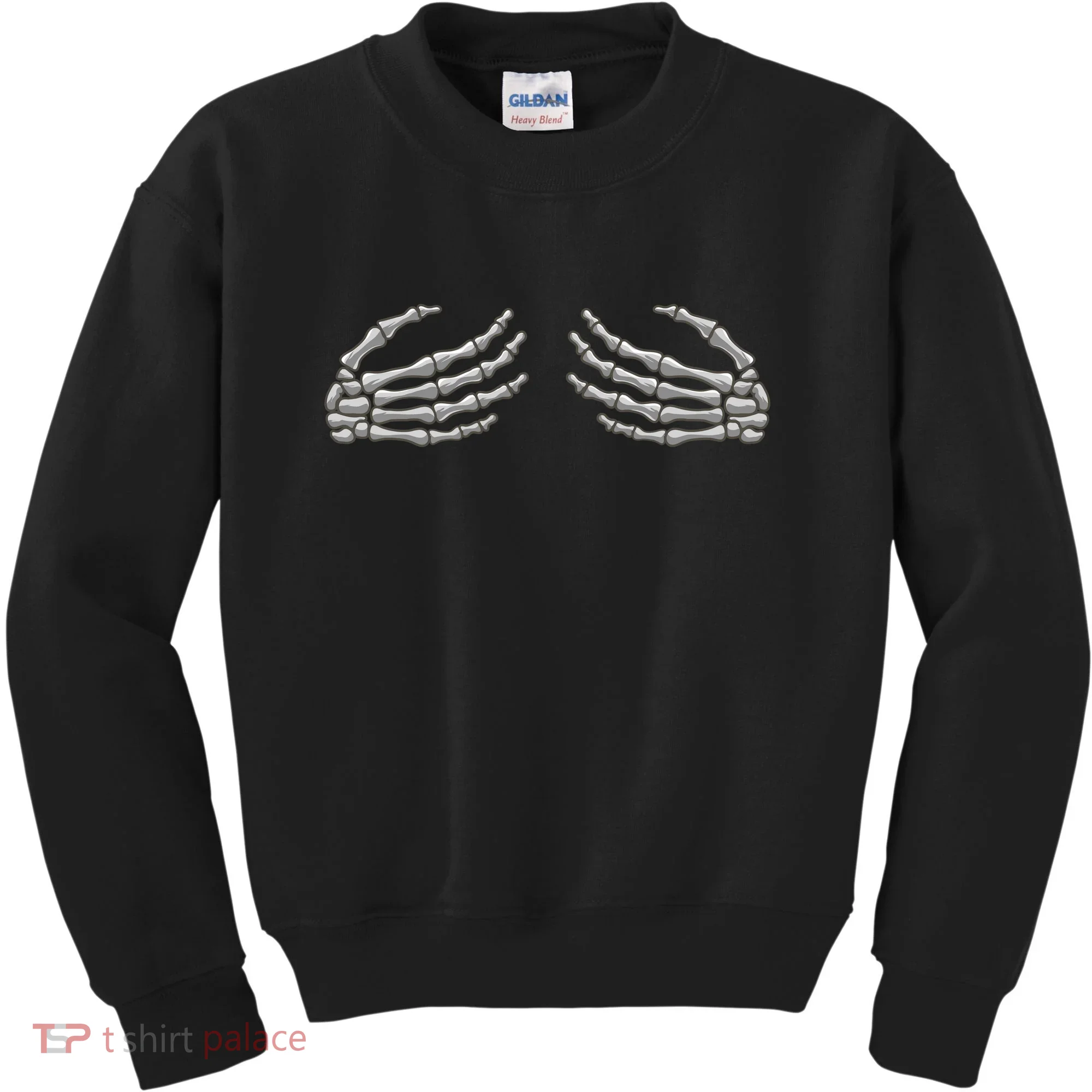 Skeleton Hands Breast Halloween Kids Sweatshirt