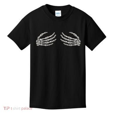 Skeleton Hands Breast Halloween Kids T-Shirt