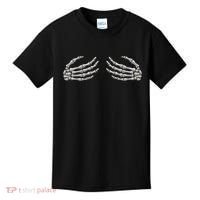 Skeleton Hands Breast Halloween Kids T-Shirt thumb 0