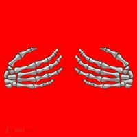 Skeleton Hands Breast Halloween Santa Hat thumb 1