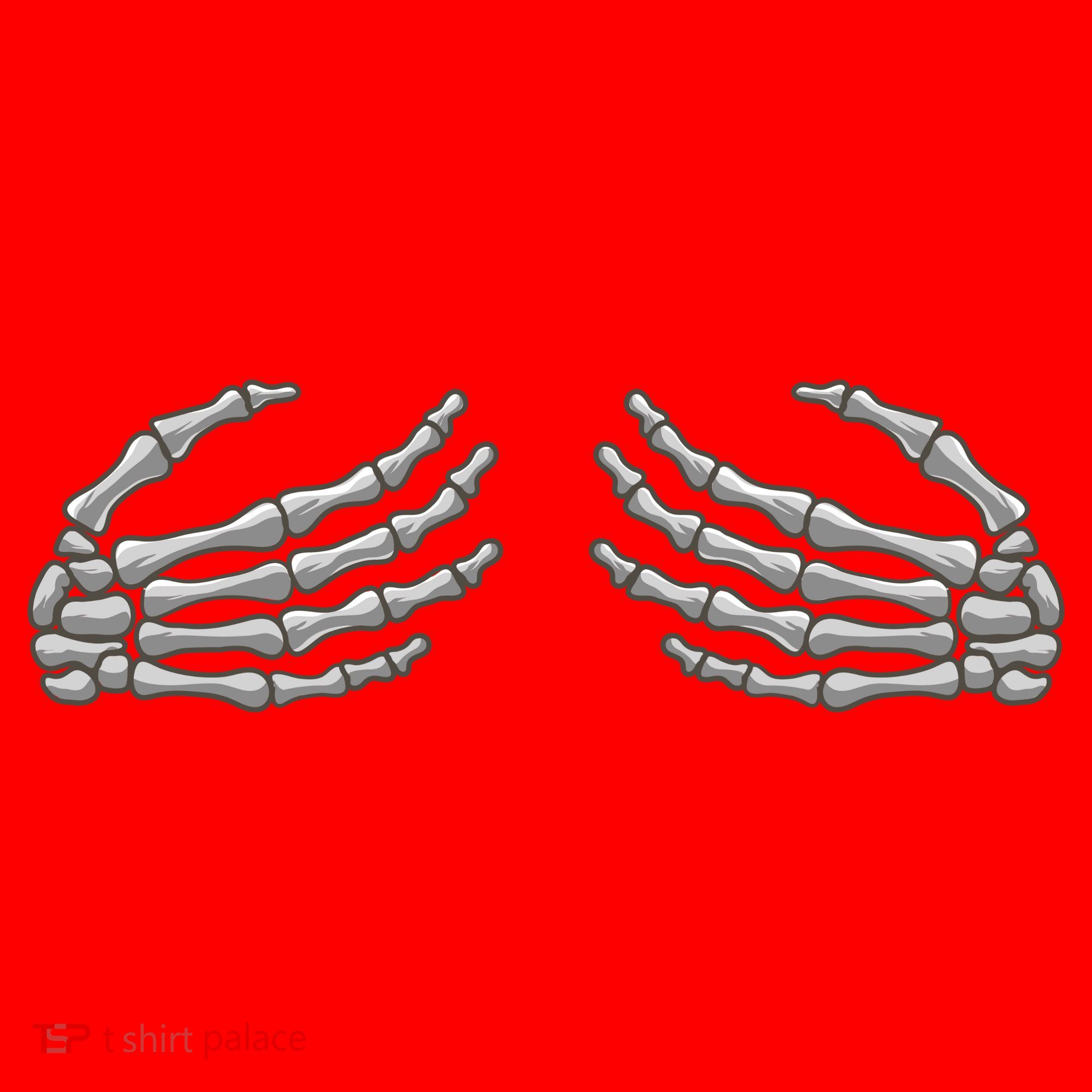 Skeleton Hands Breast Halloween Santa Hat