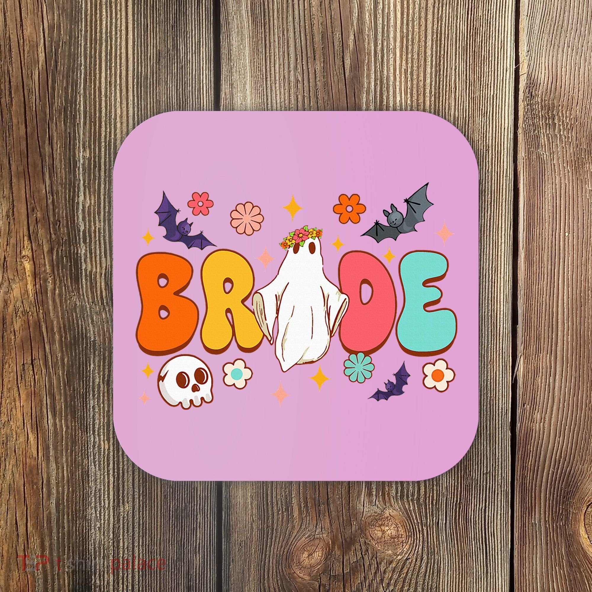 Spooky Halloween Bride To Be Bachelorette Party Matching Coaster