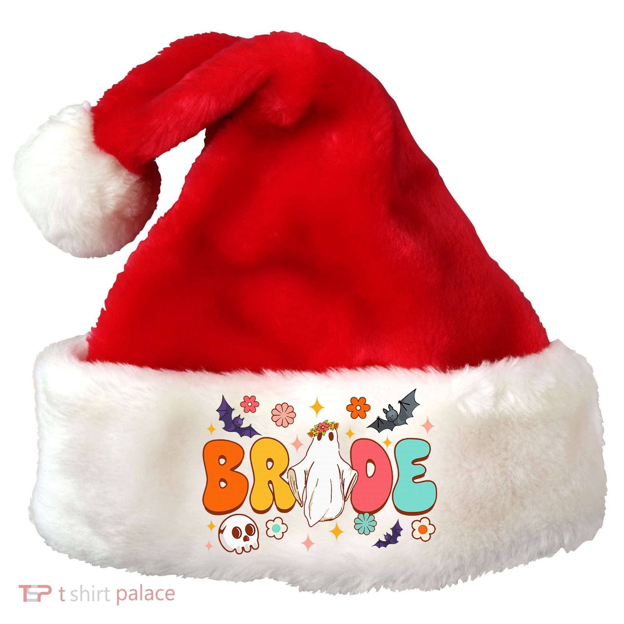 Spooky Halloween Bride To Be Bachelorette Party Matching Santa Hat