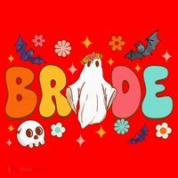 Spooky Halloween Bride To Be Bachelorette Party Matching Santa Hat thumb 1