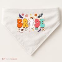 Spooky Halloween Bride To Be Bachelorette Party Matching USA-Made Doggie Bandana thumb 0