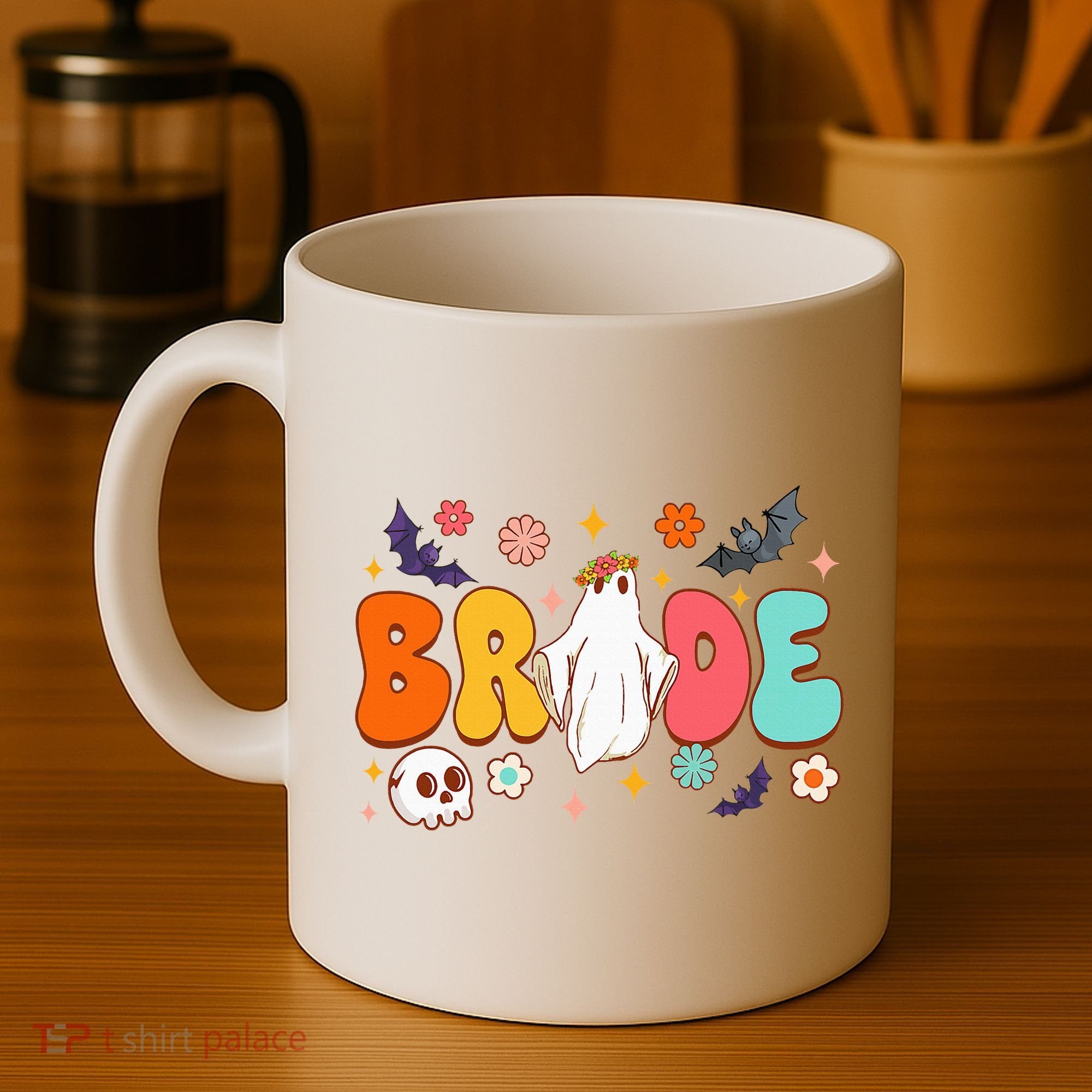 Spooky Halloween Bride To Be Bachelorette Party Matching Coffee Mug