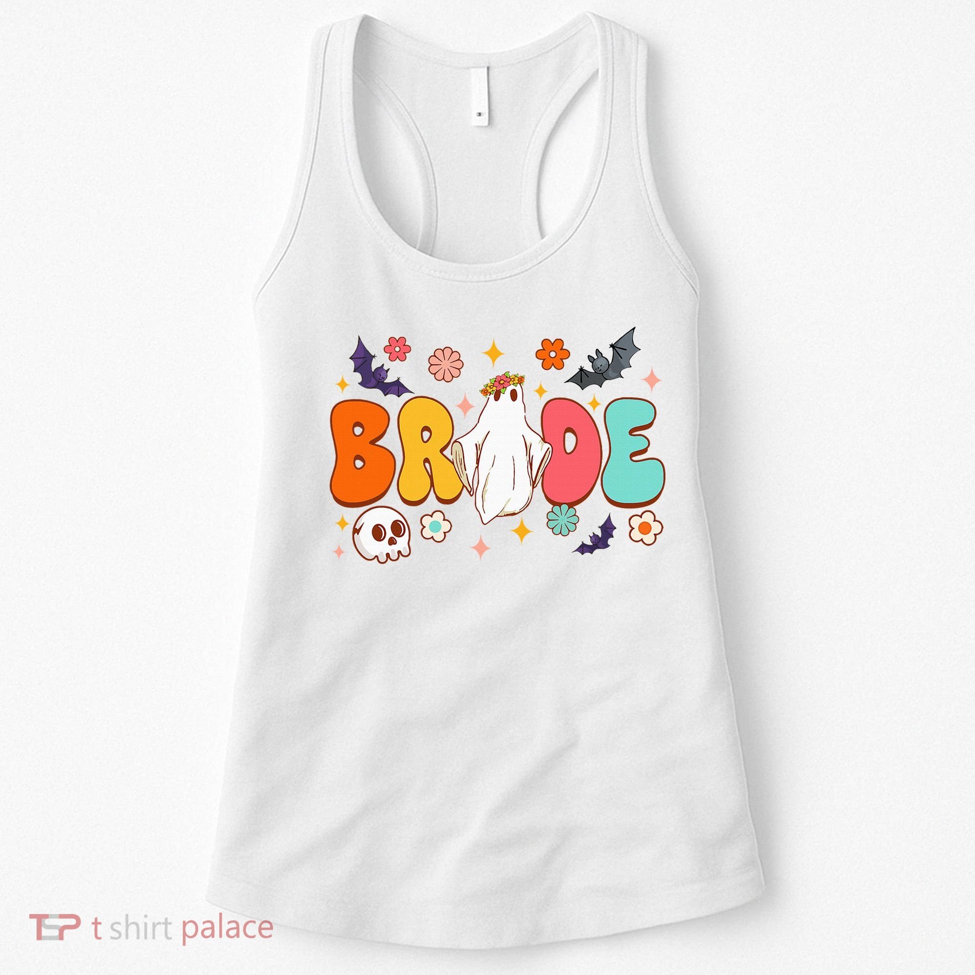 Spooky Halloween Bride To Be Bachelorette Party Matching Women's Tank Top