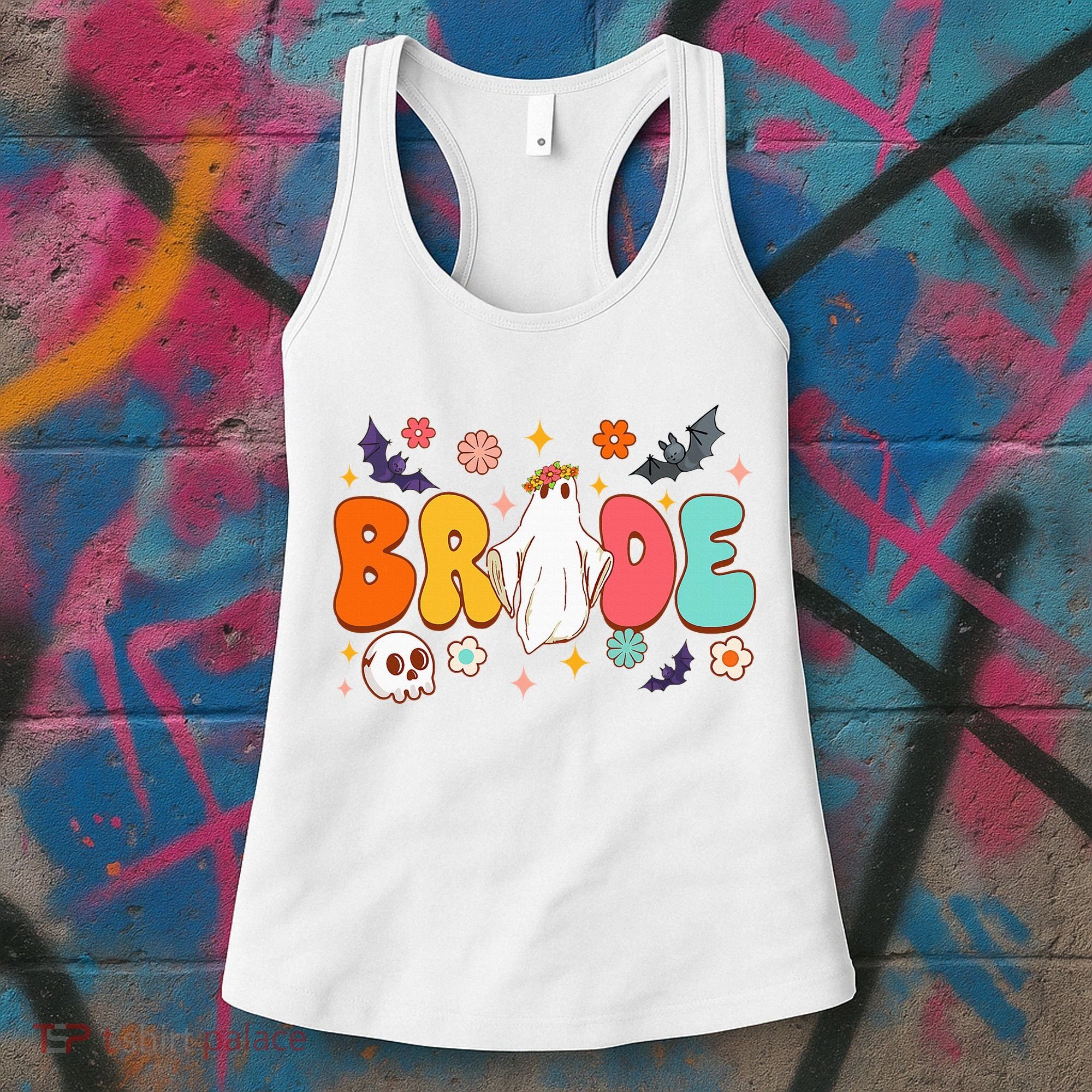 Spooky Halloween Bride To Be Bachelorette Party Matching Women's Tank Top
