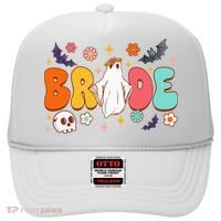 Spooky Halloween Bride To Be Bachelorette Party Matching Hat thumb 0