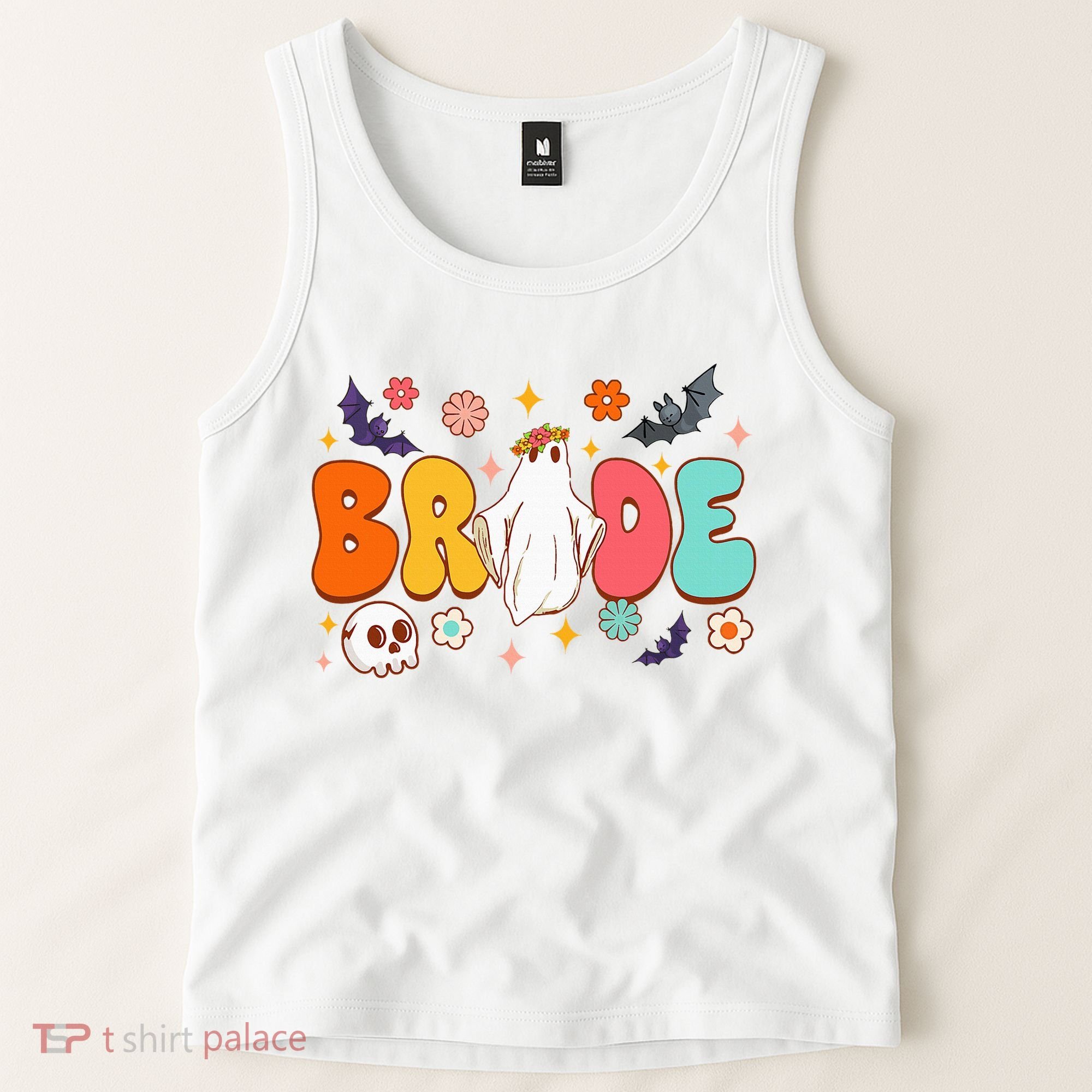 Spooky Halloween Bride To Be Bachelorette Party Matching Tank Top