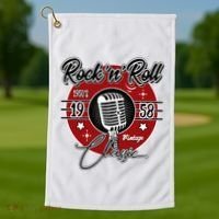 Sock Hop Clothes 50s Greaser Doo Wop Retro Rockabilly 1 Golf Towel thumb 1