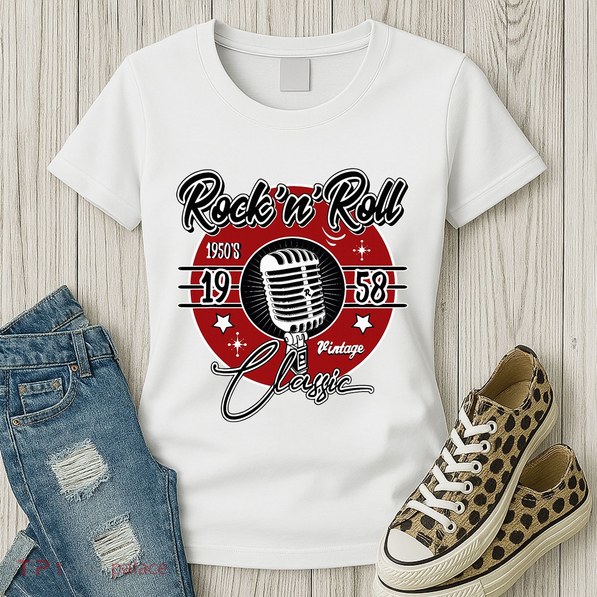 Sock Hop Clothes 50s Greaser Doo Wop Retro Rockabilly 1 Women's T-Shirt