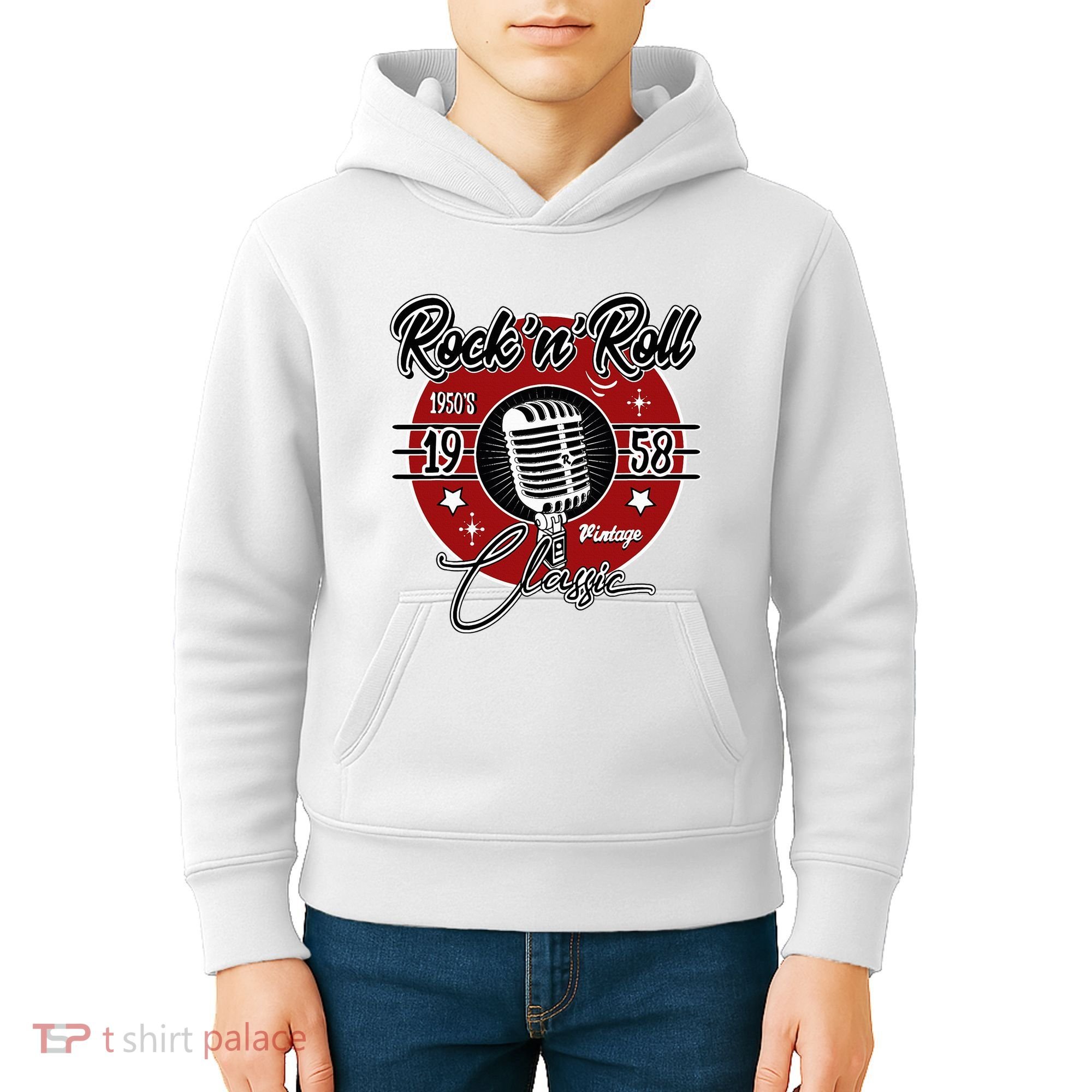 Sock Hop Clothes 50s Greaser Doo Wop Retro Rockabilly 1 Kids Hoodie