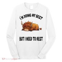 Scottish Highland Cow Sleep Pajamas Nightgown Long Sleeve Shirt thumb 0