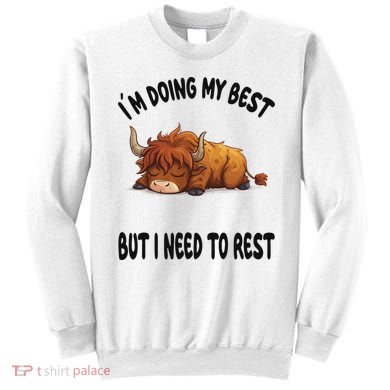Scottish Highland Cow Sleep Pajamas Nightgown Sweatshirt