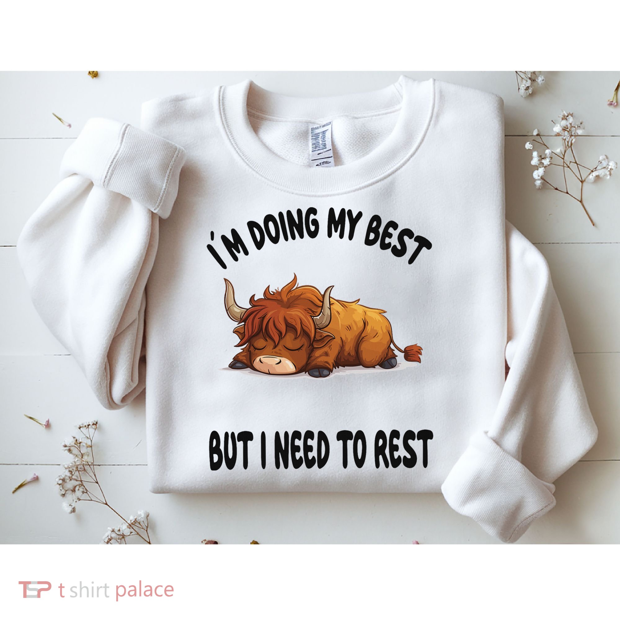 Scottish Highland Cow Sleep Pajamas Nightgown Sweatshirt