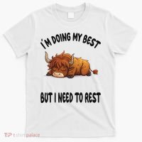 Scottish Highland Cow Sleep Pajamas Nightgown T-Shirt thumb 0