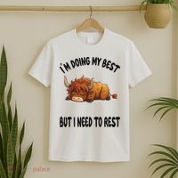 Scottish Highland Cow Sleep Pajamas Nightgown T-Shirt thumb 2