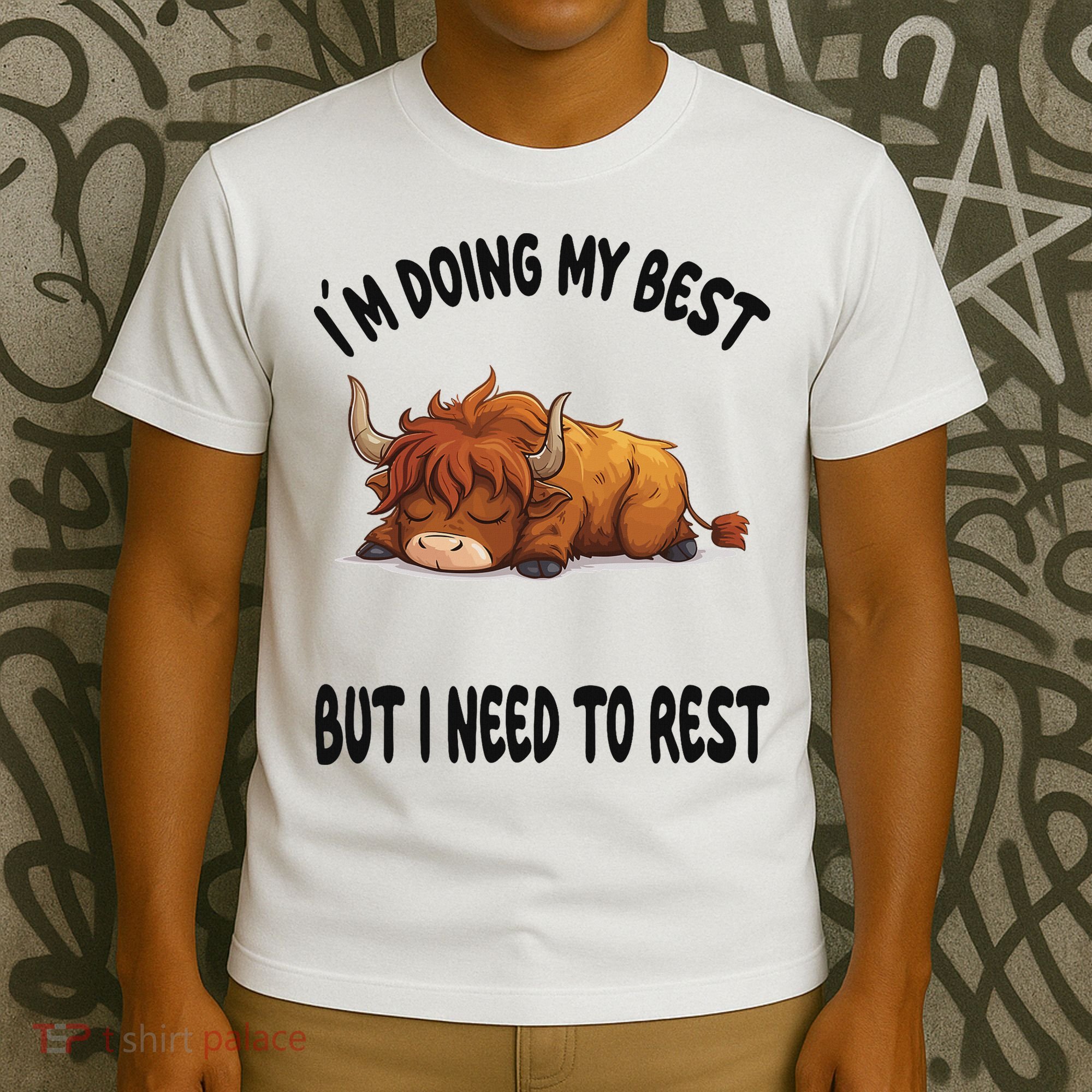 Scottish Highland Cow Sleep Pajamas Nightgown T-Shirt