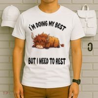 Scottish Highland Cow Sleep Pajamas Nightgown T-Shirt thumb 6