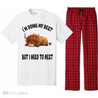 Scottish Highland Cow Sleep Pajamas Nightgown Pajama Set thumb 0