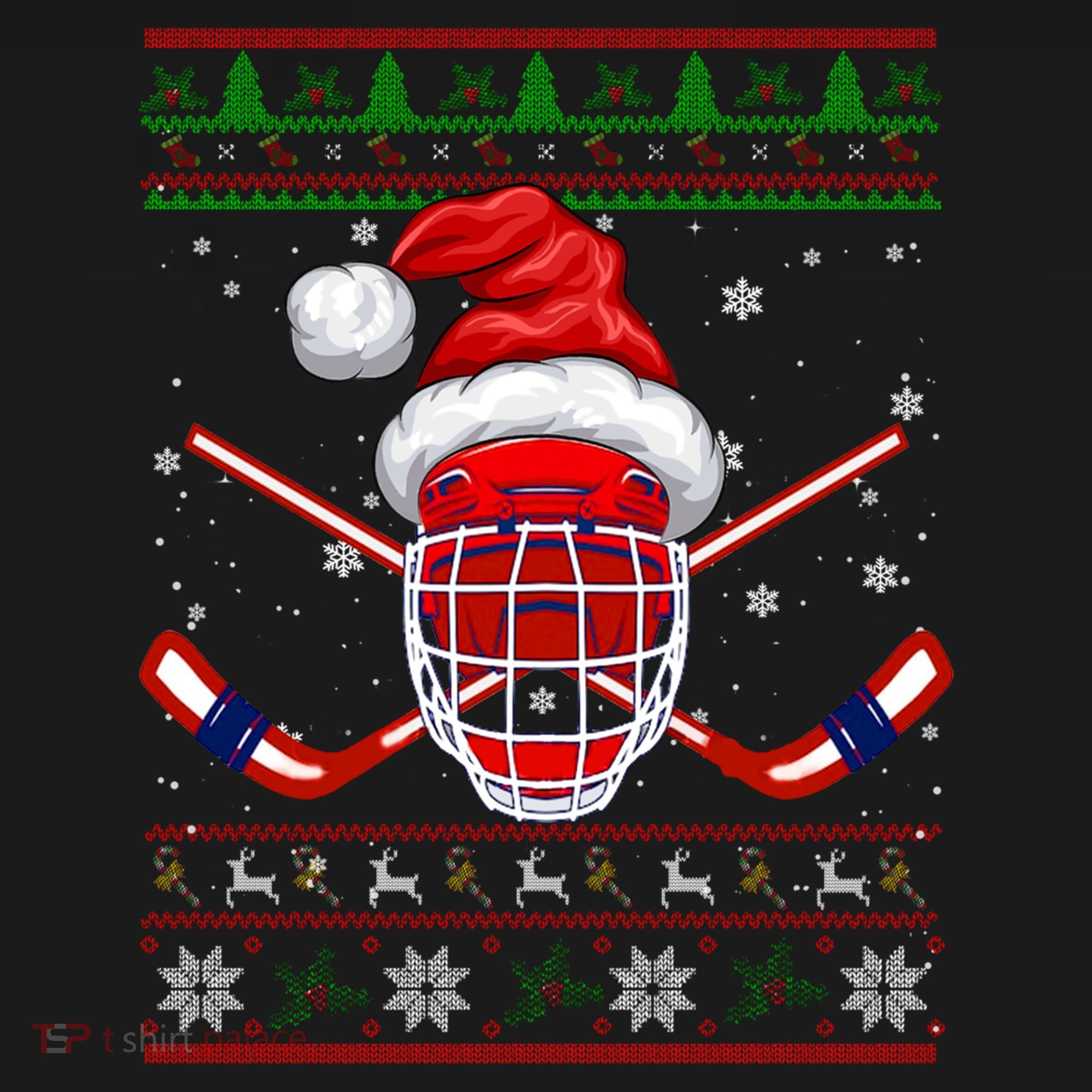 Santa Hockey Christmas Sweater Santa Hockey Player Meaningful Gift Women's Hoodie