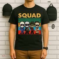 Squad Horror Character Horror Movies Fan Lover Halloween T-Shirt thumb 6