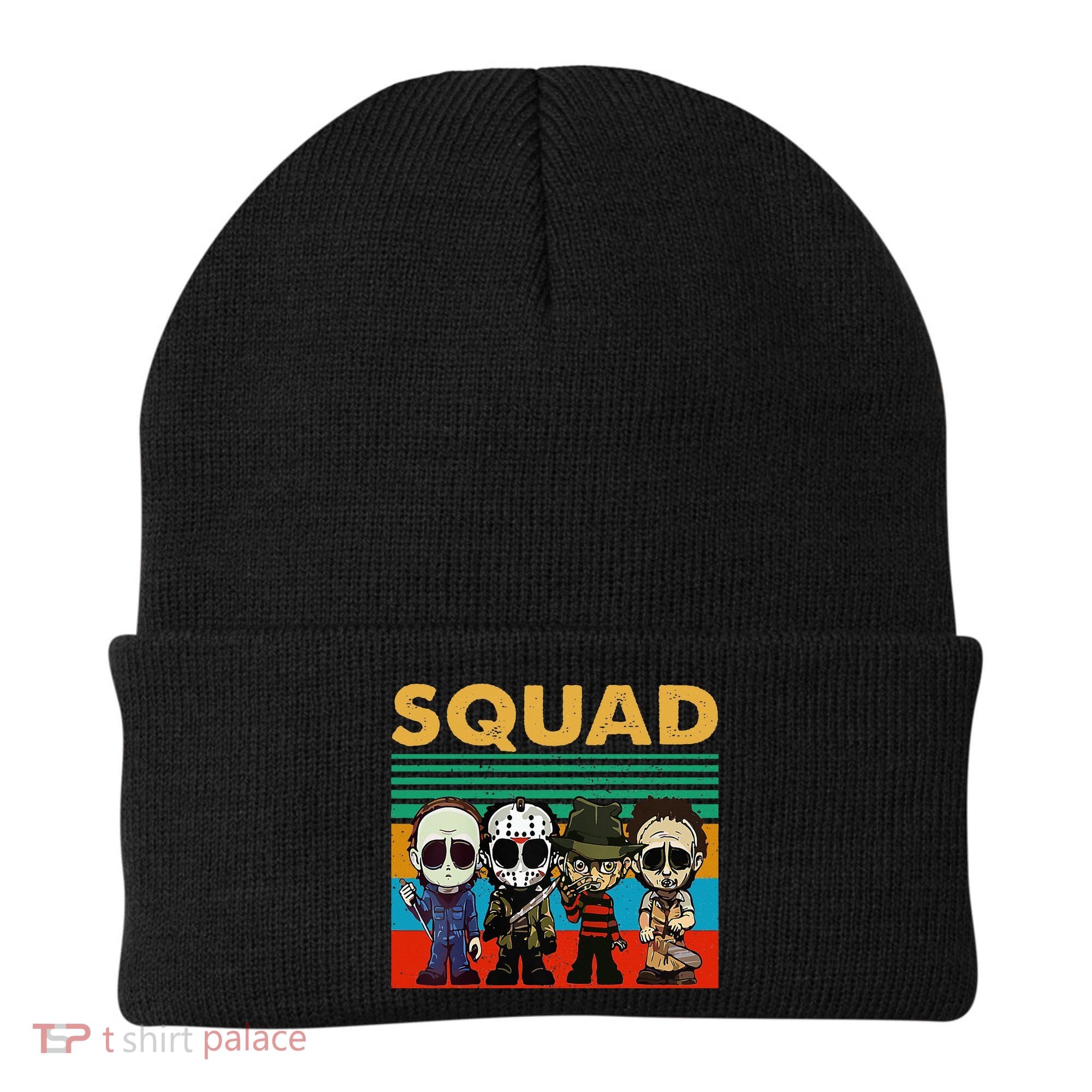 Squad Horror Character Horror Movies Fan Lover Halloween Beanie