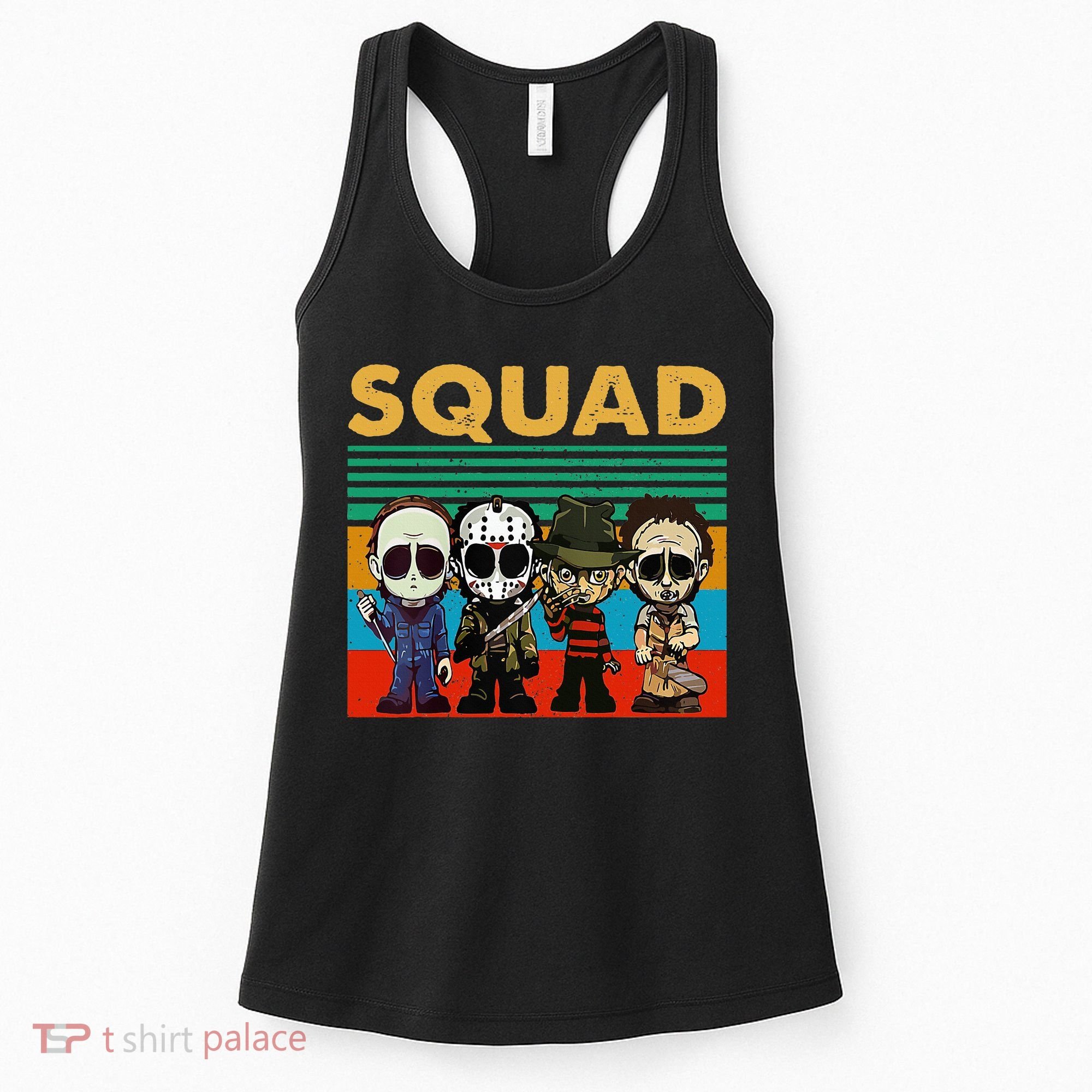 Squad Horror Character Horror Movies Fan Lover Halloween Women's Tank Top