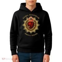 Roman Catholic Sacred Heart Conservative Gift Kids Hoodie thumb 4