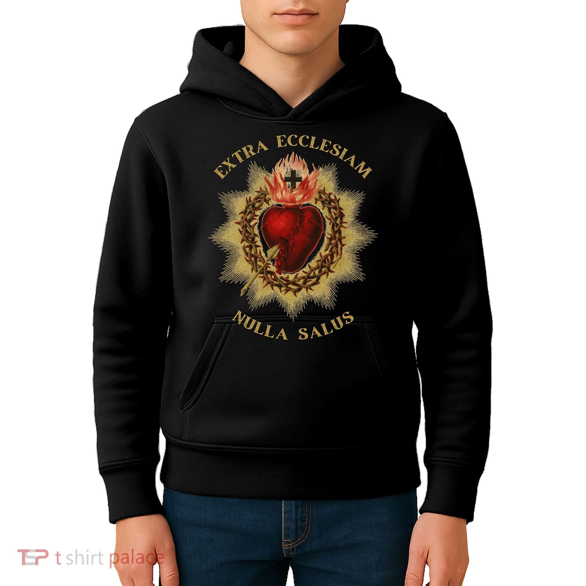 Roman Catholic Sacred Heart Conservative Gift Kids Hoodie