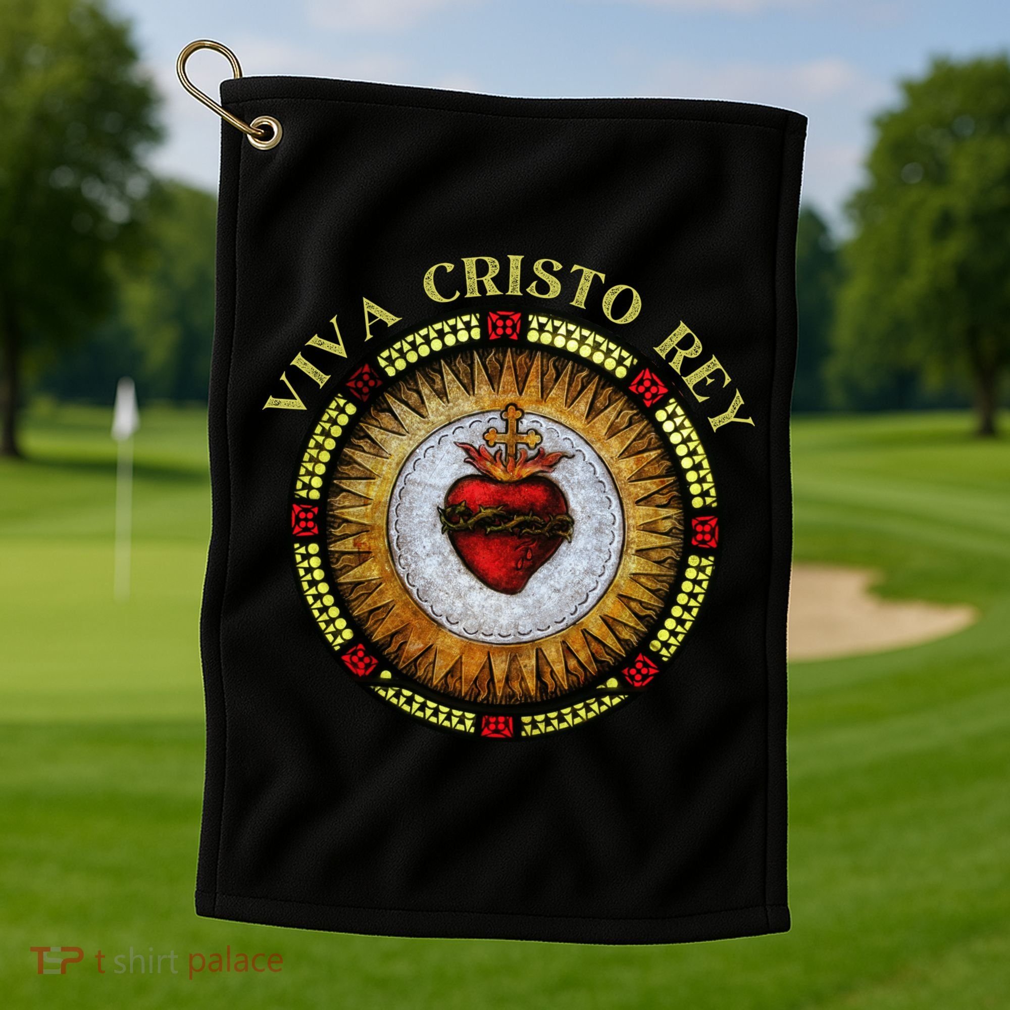 Sacred Heart Conservative Roman Catholic Gift Golf Towel