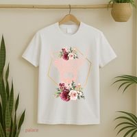 Scottish Highland Cow Cattle Hairy Cow Flowers Woman (1) T-Shirt thumb 2