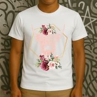 Scottish Highland Cow Cattle Hairy Cow Flowers Woman (1) T-Shirt thumb 3