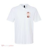 Scottish Highland Cow Cattle Hairy Cow Flowers Woman (1) Polo thumb 0