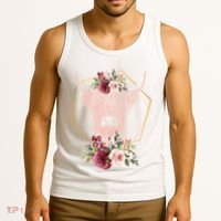 Scottish Highland Cow Cattle Hairy Cow Flowers Woman (1) Tank Top thumb 3