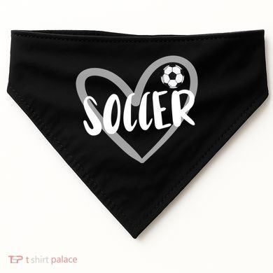 Soccer Heart Cool Gift USA-Made Doggie Bandana