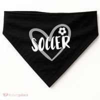 Soccer Heart Cool Gift USA-Made Doggie Bandana thumb 0