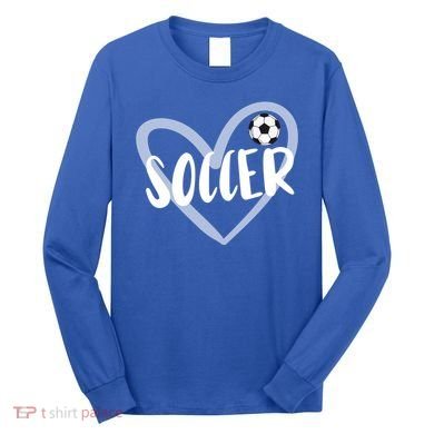 Soccer Heart Cool Gift Long Sleeve Shirt
