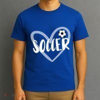 Soccer Heart Cool Gift T-Shirt thumb 3