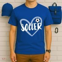 Soccer Heart Cool Gift T-Shirt thumb 6