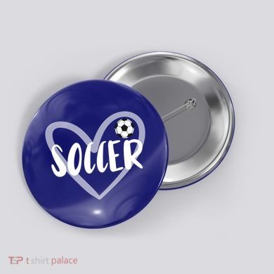 Soccer Heart Cool Gift Button