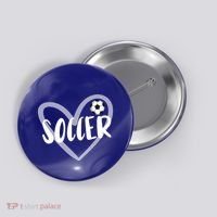 Soccer Heart Cool Gift Button thumb 0