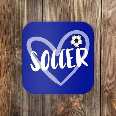 Soccer Heart Cool Gift Coaster