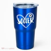Soccer Heart Cool Gift Tumbler thumb 0